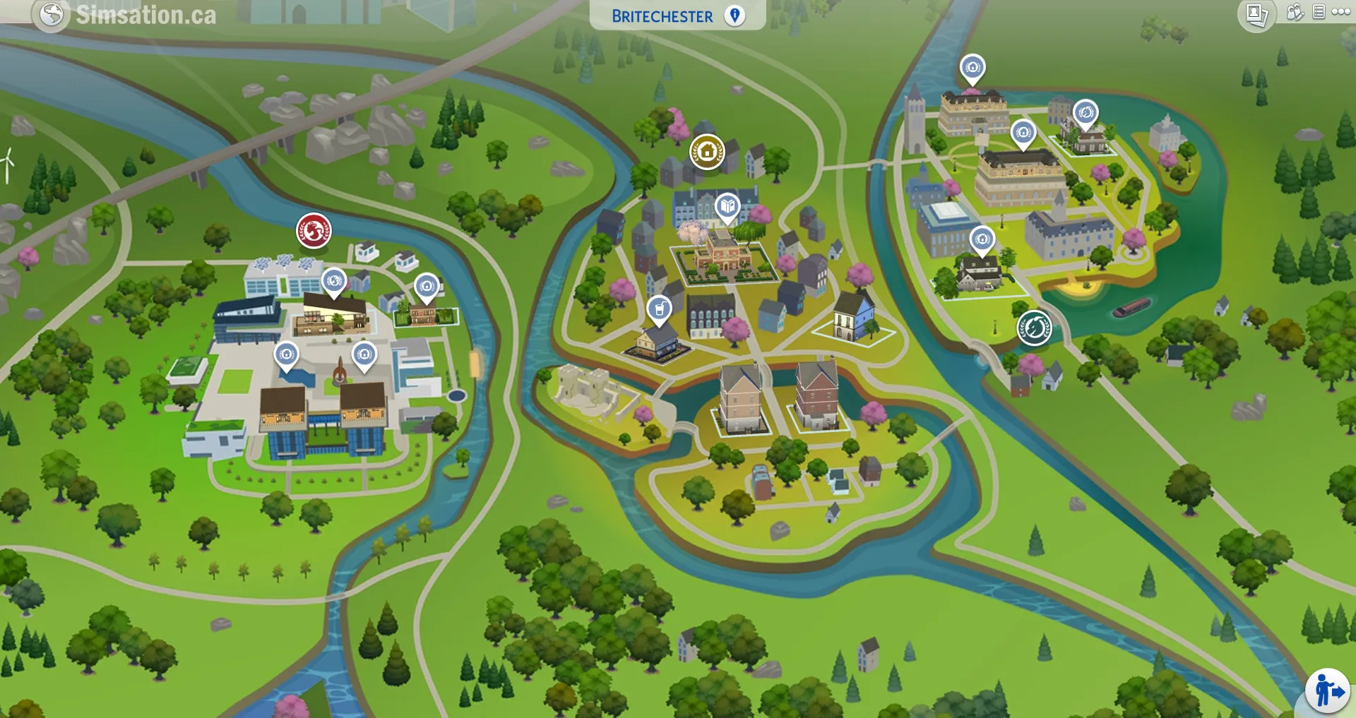 Unlabelled map of Britechester